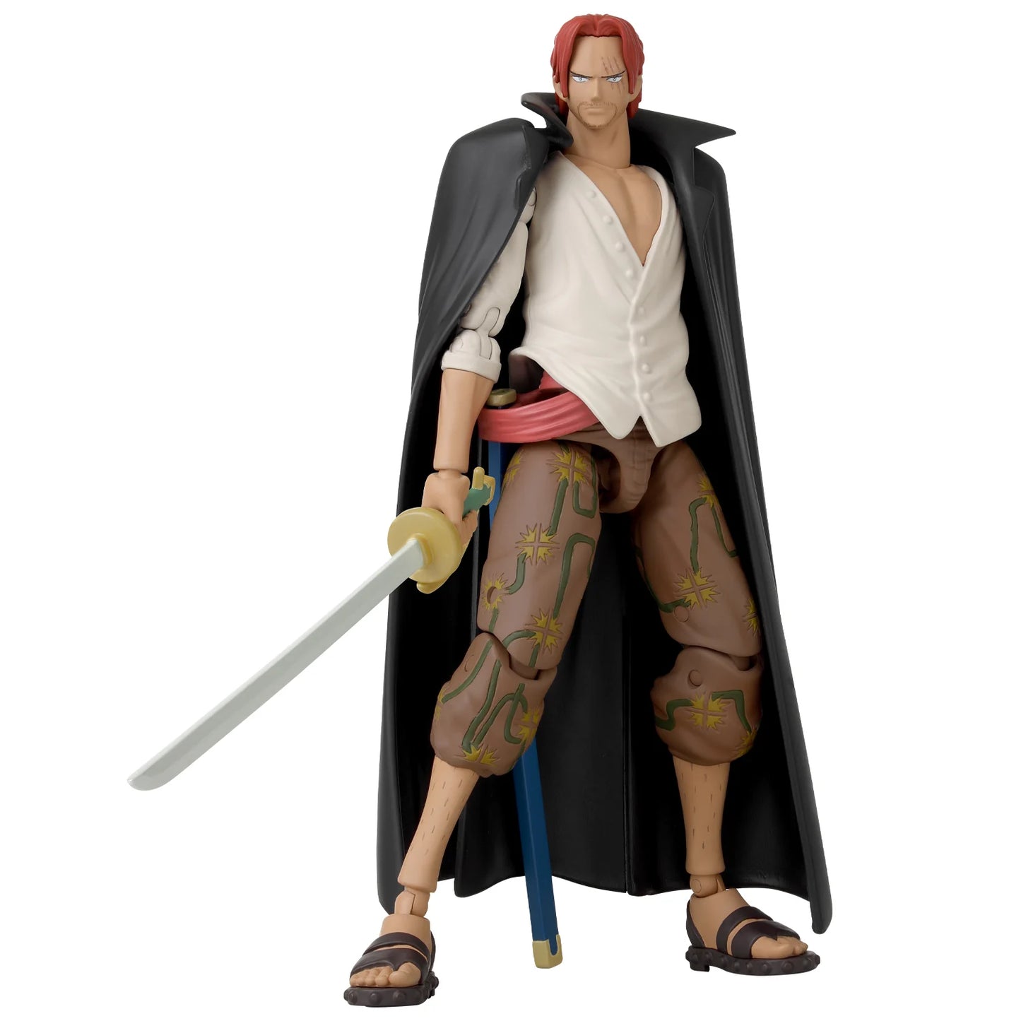 Figurine Bandai ONE PIECE Shanks, héros anime, 17 cm, détail précis, pose dynamique, collection d'objets de manga.