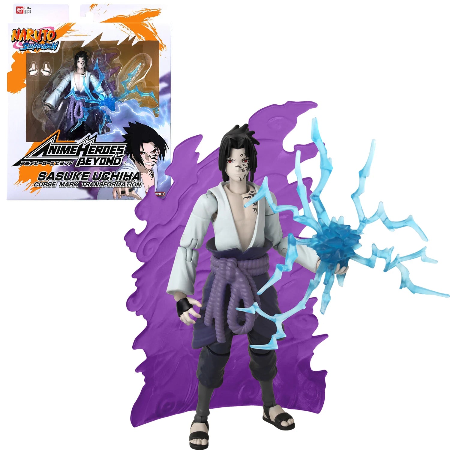 NARUTO - Sasuke avec effet transf. - Figurine Anime Heroes Beyond 17cm - Toys Legacy Collection