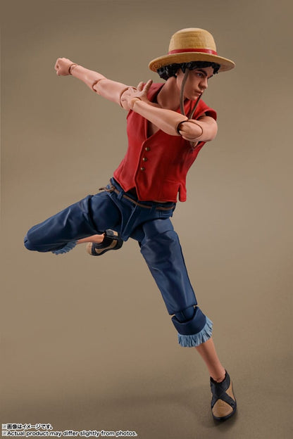 figurine Monkey D. Luffy de ONE PIECE NETFLIX, Bandai S.H. Figuarts, 14 cm, figurine détaillée de l'anime japonais
