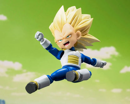 DRAGON BALL DAIMA - Super Saiyan 3 Mini Vegeta -Fig. S.H. Figuarts 8cm - Toys Legacy Collection