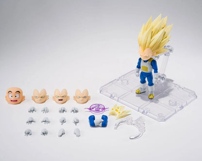 DRAGON BALL DAIMA - Super Saiyan 3 Mini Vegeta -Fig. S.H. Figuarts 8cm - Toys Legacy Collection