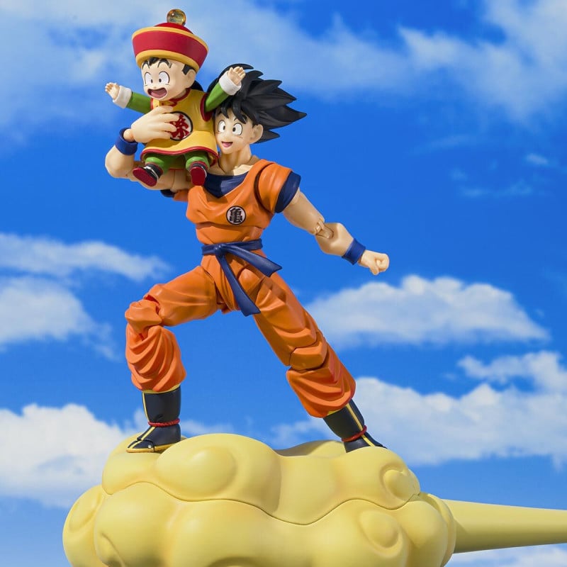 DRAGON BALL Z - Goku, Gohan & Kintoun -Figurine S.H. Figuarts 14 & 6cm - Toys Legacy Collection