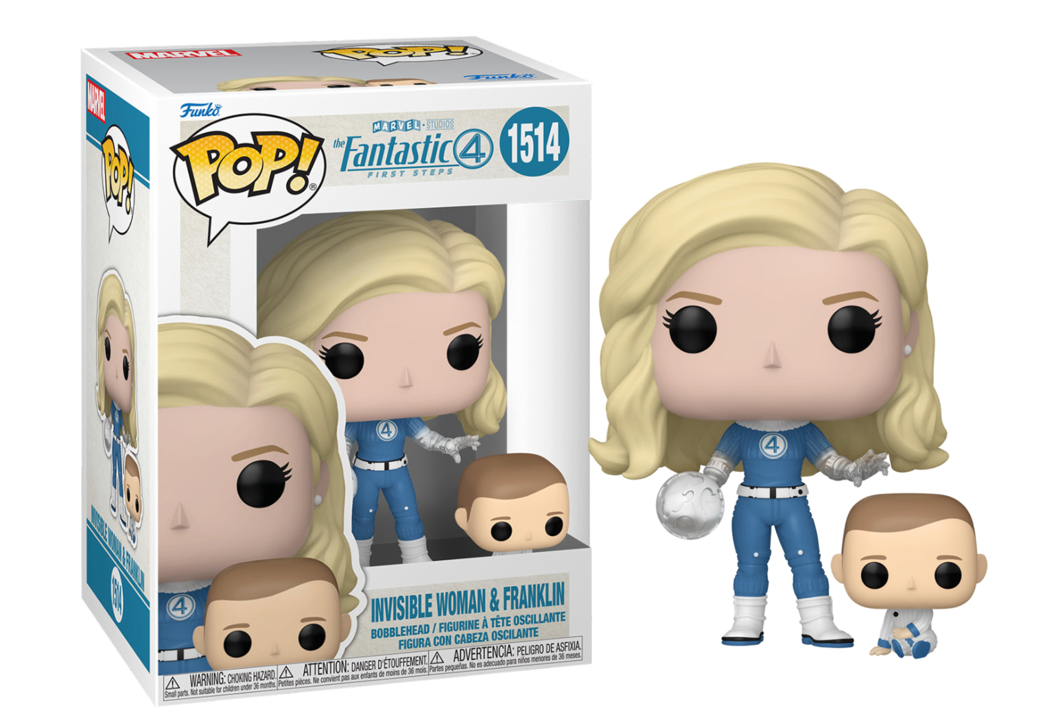 LES 4 FANTASTIQUES - POP Marvel N°1514 - La Femme Invisible & Franklin - Toys Legacy Collection