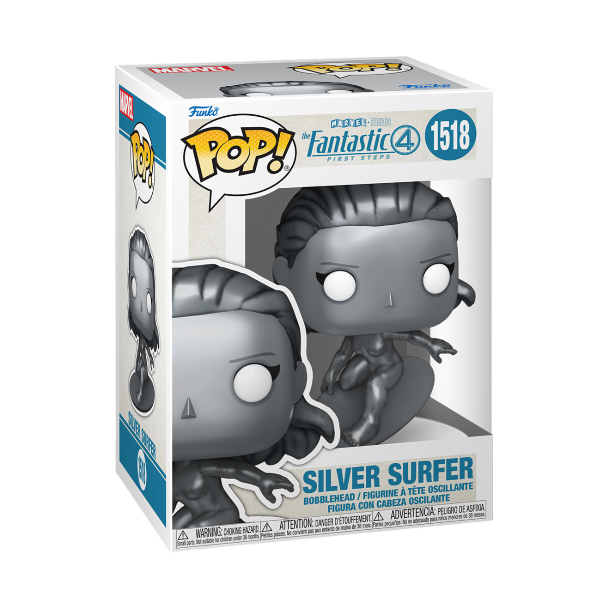 LES 4 FANTASTIQUES - POP Marvel N° 1518 - Le Surfeur d'Argent - Toys Legacy Collection