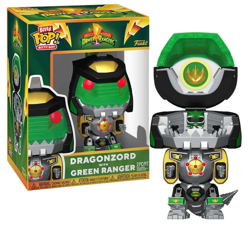 POWER RANGERS - Bitty Bots - Dragon Zord avec Ranger vert - Toys Legacy Collection