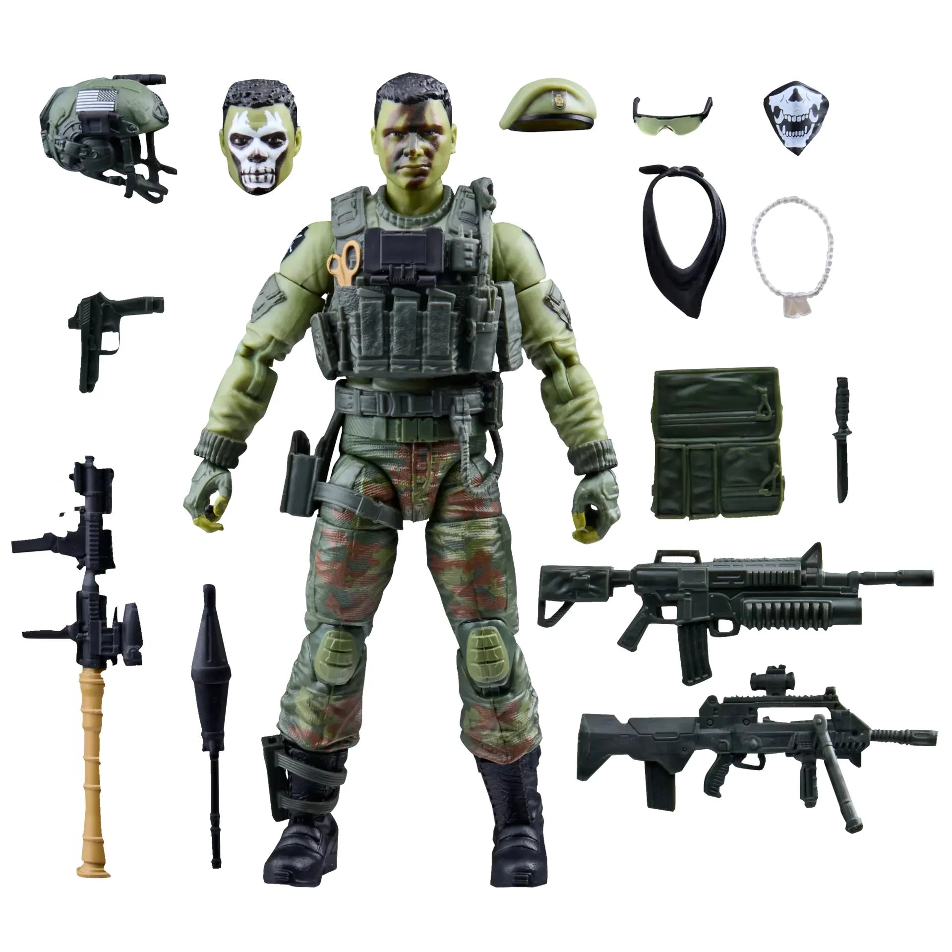 Figurine d'action G.I. JOE Classified Series Forces Spéciales de Hasbro, personnage en tenue tactique avec accessoires.