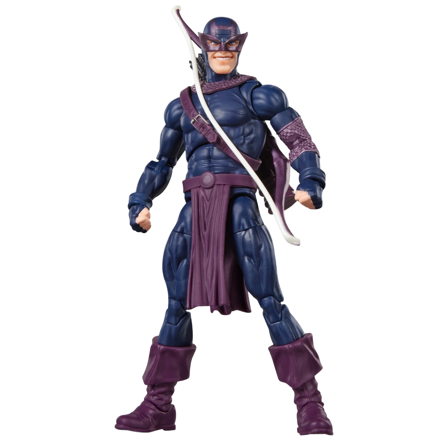Figurine Marvel Legends Dark Avengers Hawkeye (Bullseye) de 15 cm, personnage en costume noir et arc, de la marque Hasbro.