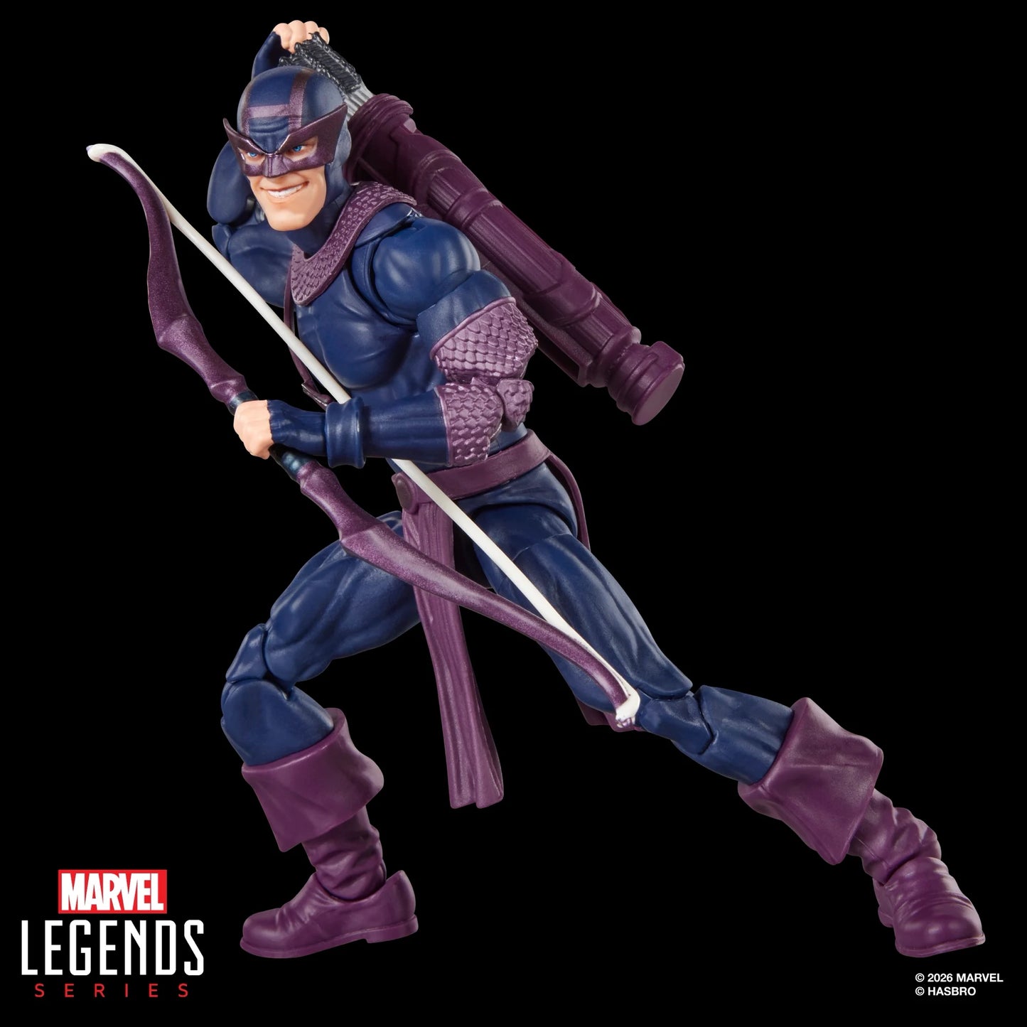 Figurine Marvel Legends Dark Avengers Hawkeye (Bullseye) de 15 cm, figurine détaillée de la série Hasbro.