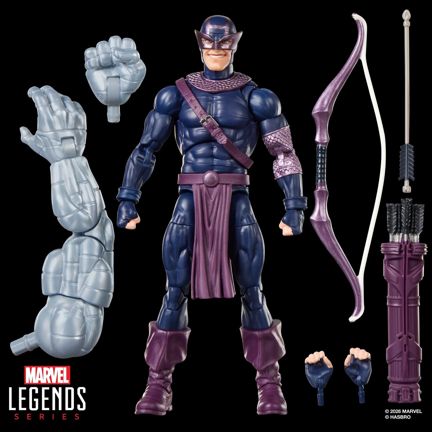 Figurine Marvel Legends Dark Avengers Hawkeye (Bullseye) de 15 cm, figurine détaillée de la série Marvel Legends de Hasbro.