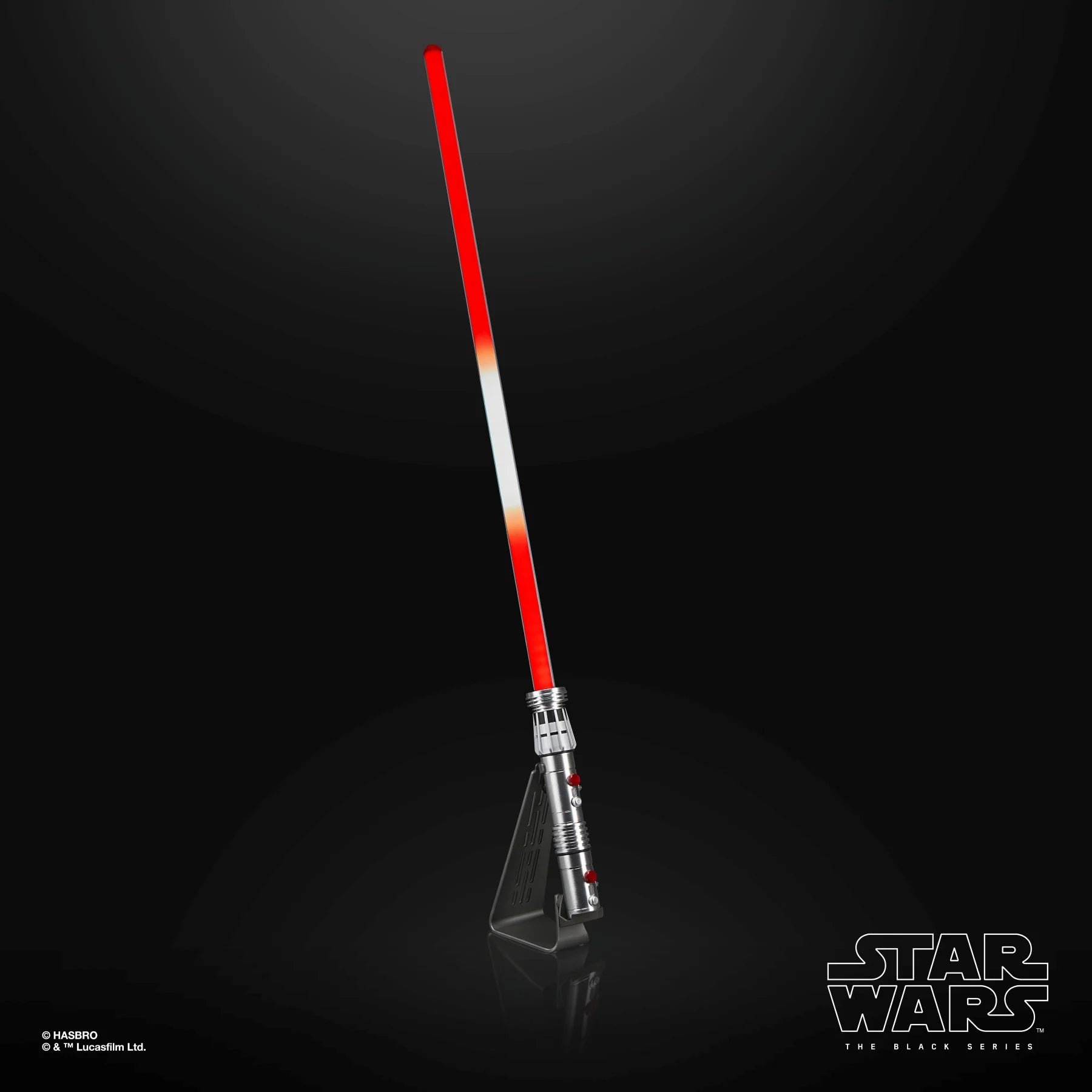 Figurine de sabre laser Star Wars Black Series Force FX Elite Maul de Hasbro, détail précis et design réaliste.