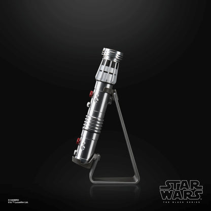 Figurine Sabre Laser Force FX Elite Maul de la série Star Wars Black Series par Hasbro, montrant Maul avec son sabre laser.