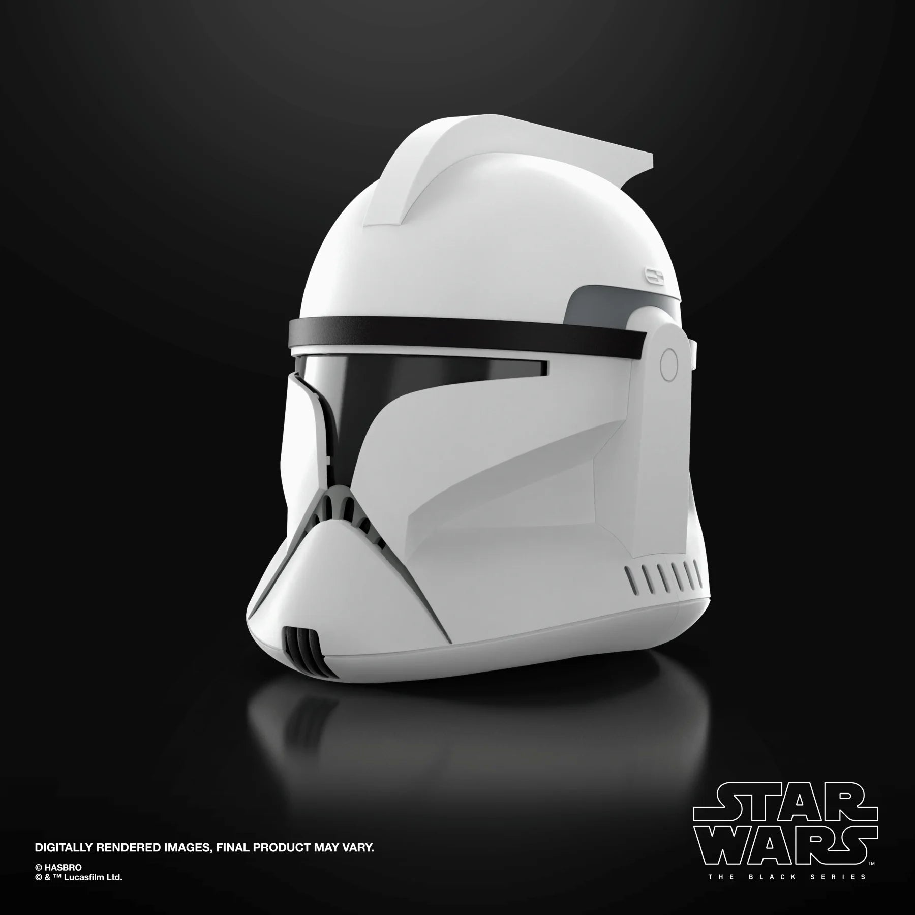 Casque électronique Star Wars Soldat Clone Phase I de la série Black, en plastique noir, pour jeu de rôle, par Hasbro