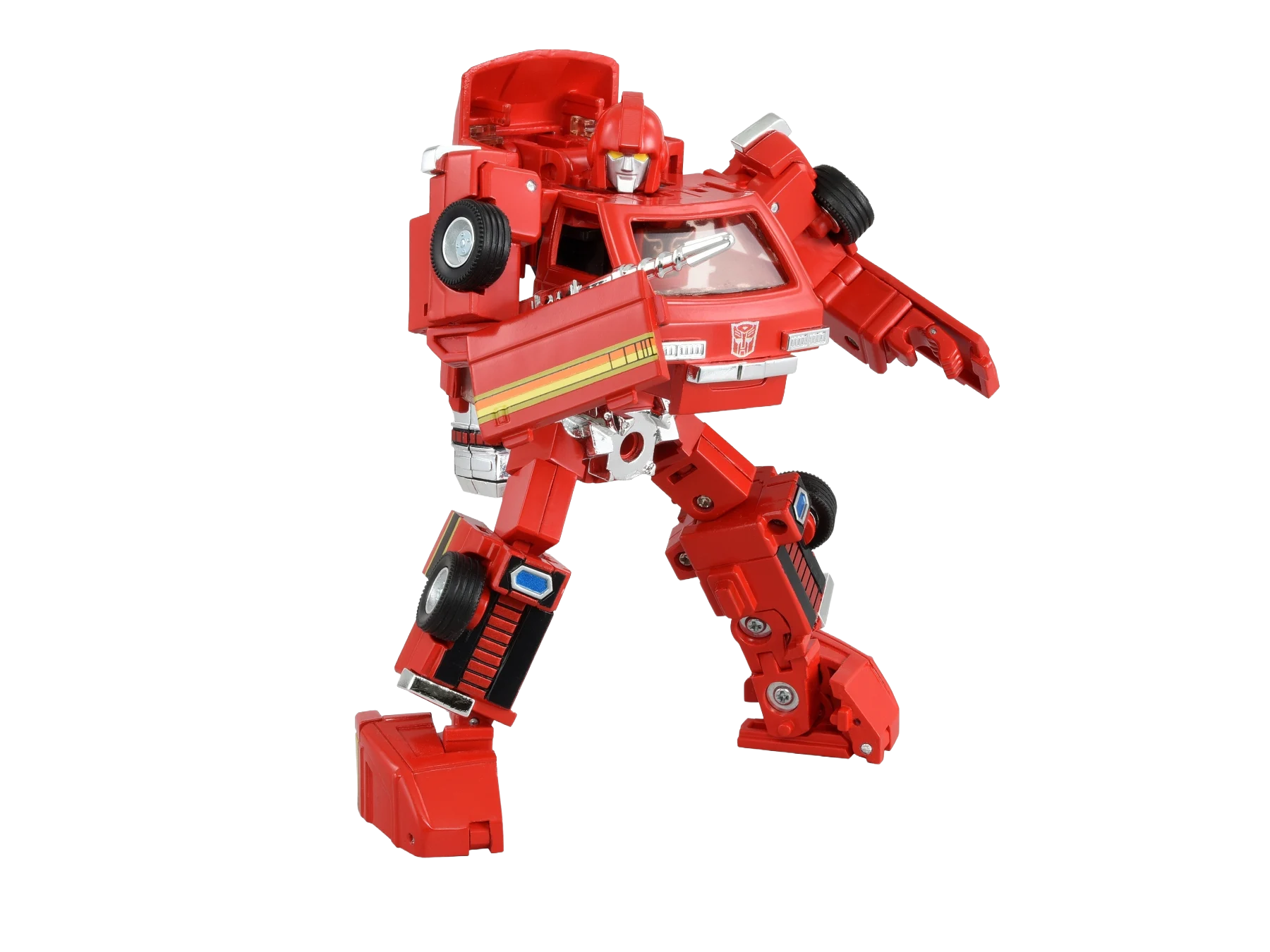 Figurine Ironhide Transformers Missing Link C14 de 13,5 cm de la marque Hasbro, vue de face, détail de la figurine.