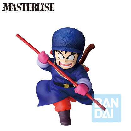 Figurine Bandai Son Goku de Dragon Ball face à l'Armée Red Ribbon, 14cm, figurine détaillée et expressive.
