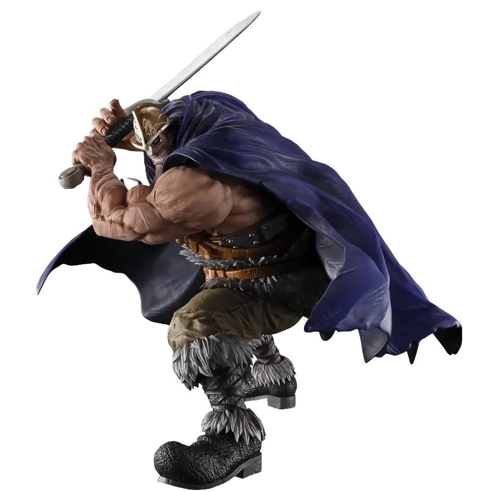 Figurine Bandai Dorry de One Piece, le géant Bash, taille 21 cm, détail minutieux, pose dynamique.