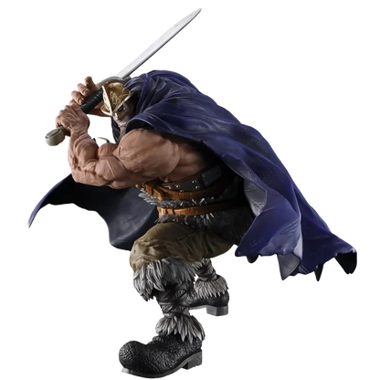 Figurine Bandai Dorry de One Piece, le géant Bash, taille 21 cm, détail minutieux, pose dynamique.