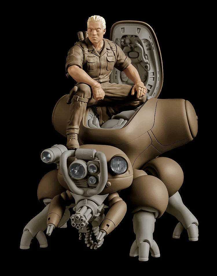 Kit de modèle Ghost in the Shell MF-95 Batou et Fuchikoma de Max Factory, figurines à assembler et peindre.