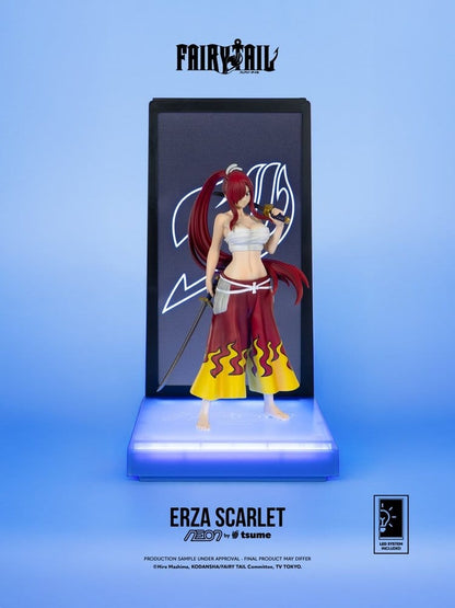 Figurine Fairy Tail Erza Scarlet 1/9 Tsuméneon de 25 cm de la marque Tsume, représentant la personnage avec détails colorés.