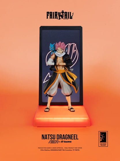 Figurine Natsu Dragneel Fairy Tail Neon 1/9 de 25 cm, figurine détaillée de Tsume représentant le personnage de manga.
