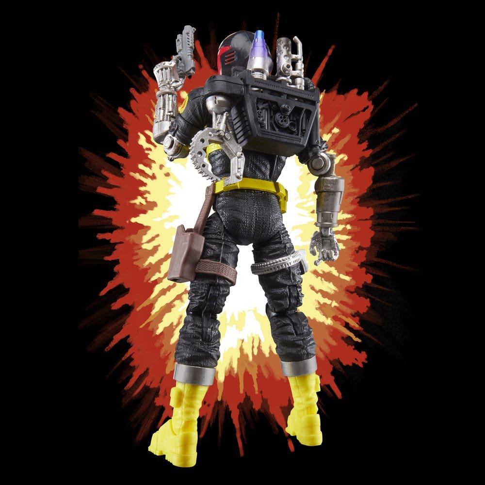 Figurine Hasbro G.I. Joe Classified Series Retro B.A.T. de 15 cm en armure noire avec accessoires