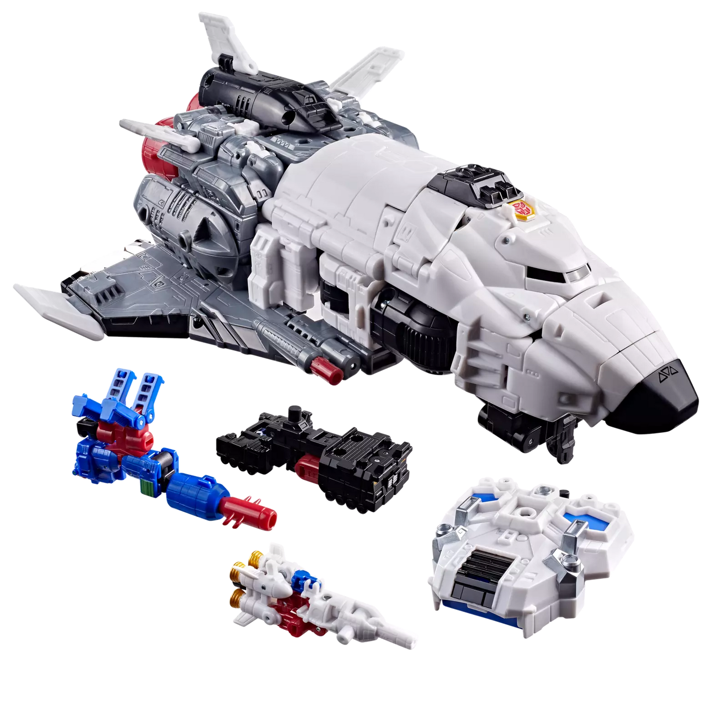 Figurine Transformers Age of the Primes Armada Jetfire Classe Commandant de Hasbro, vue détaillée en mode robot et jet.