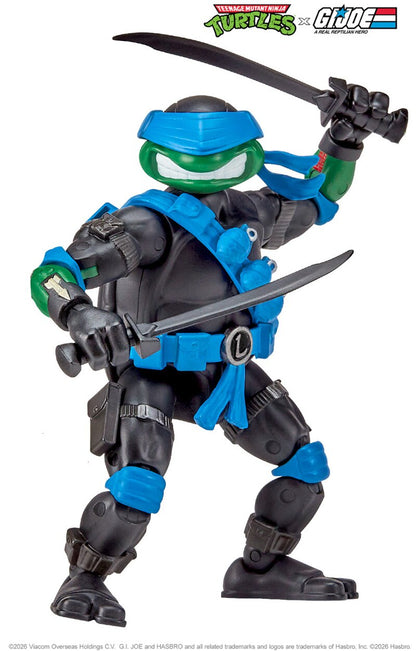 Tortues Ninja x G.I. Joe Crossover Classics figurine Leonardo x Snake Eyes 12 cm - Toys Legacy Collection