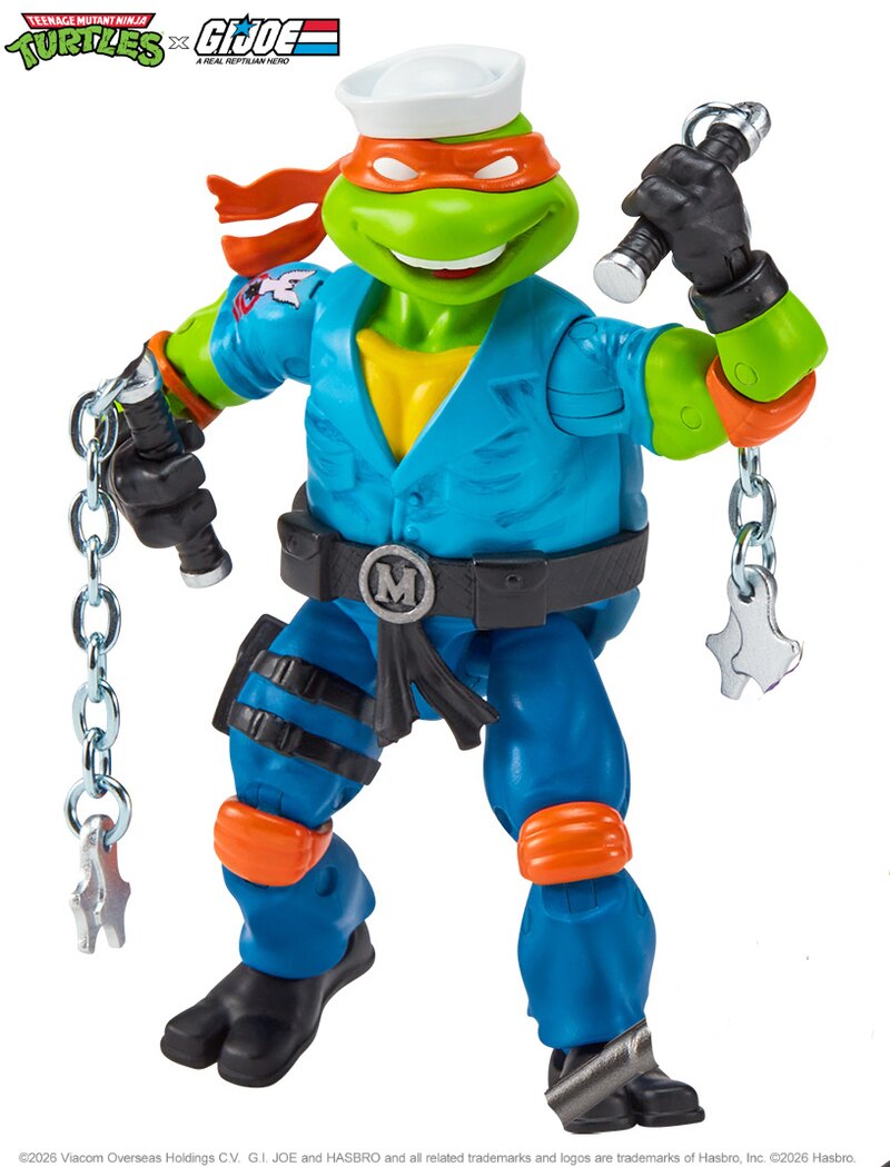 Tortues Ninja x G.I. Joe Crossover Classics figurine Michelangelo x Shipwreck 12 cm - Toys Legacy Collection