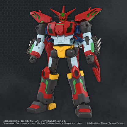 Figurine Force Getter Robo Toyrise par Takara Tomy, 27 cm, représentant le robot Getter Robo avec détails précis et couleurs vives.
