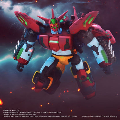 Figurine Getter Robo Toyrise Force de 27 cm de Takara Tomy, vue de face, montrant les détails du robot Getter Robo.
