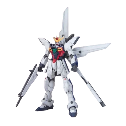 Kit de modèle Gundam MG 1/100 GX-9900 GUNDAM X de Bandai, comprenant le robot détaillé en plastique.