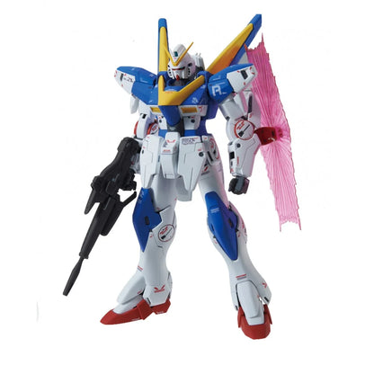 Kit de modèle Gundam Victory Two Gundam Ver. Ka en plastique de Bandai, vue de face avec détails colorés et pièces assemblées
