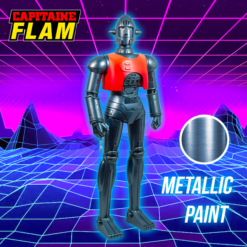 Capitaine Flam – Crag Metallic Paint – Figurine 25 cm – Boîte Française