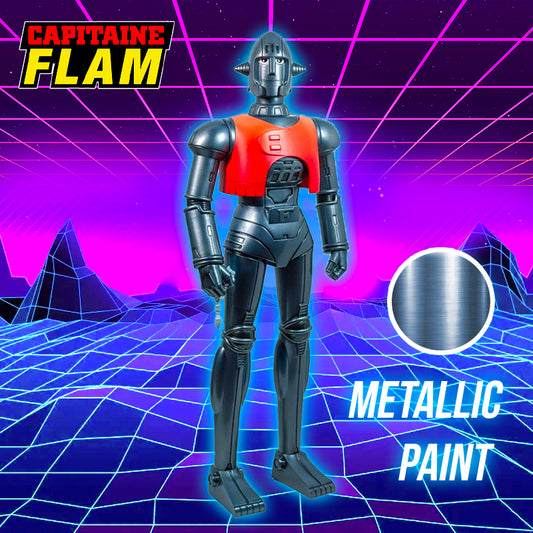 Capitaine Flam – Crag Metallic Paint – Figurine 25 cm – Boîte Française