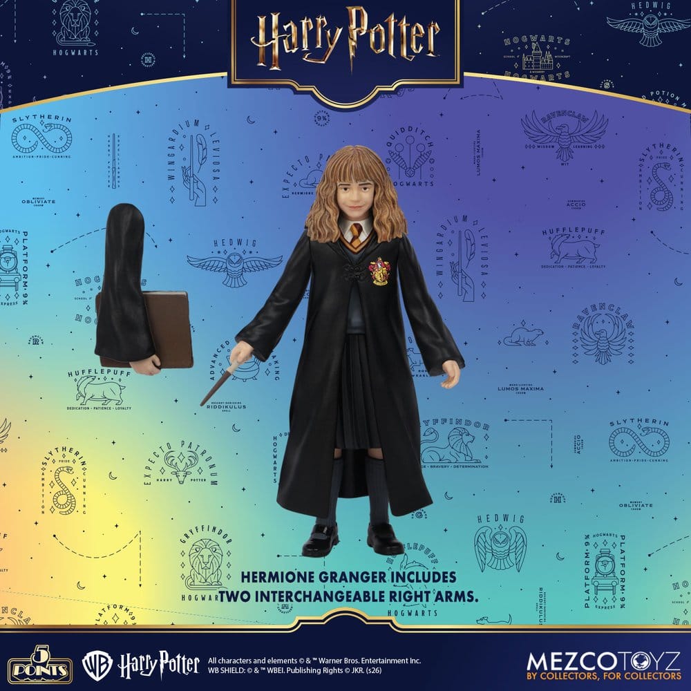 Figurines Harry Potter de 10 cm de la série 1, assortiment de 4 figurines Mezco Toys, personnages emblématiques de la saga.