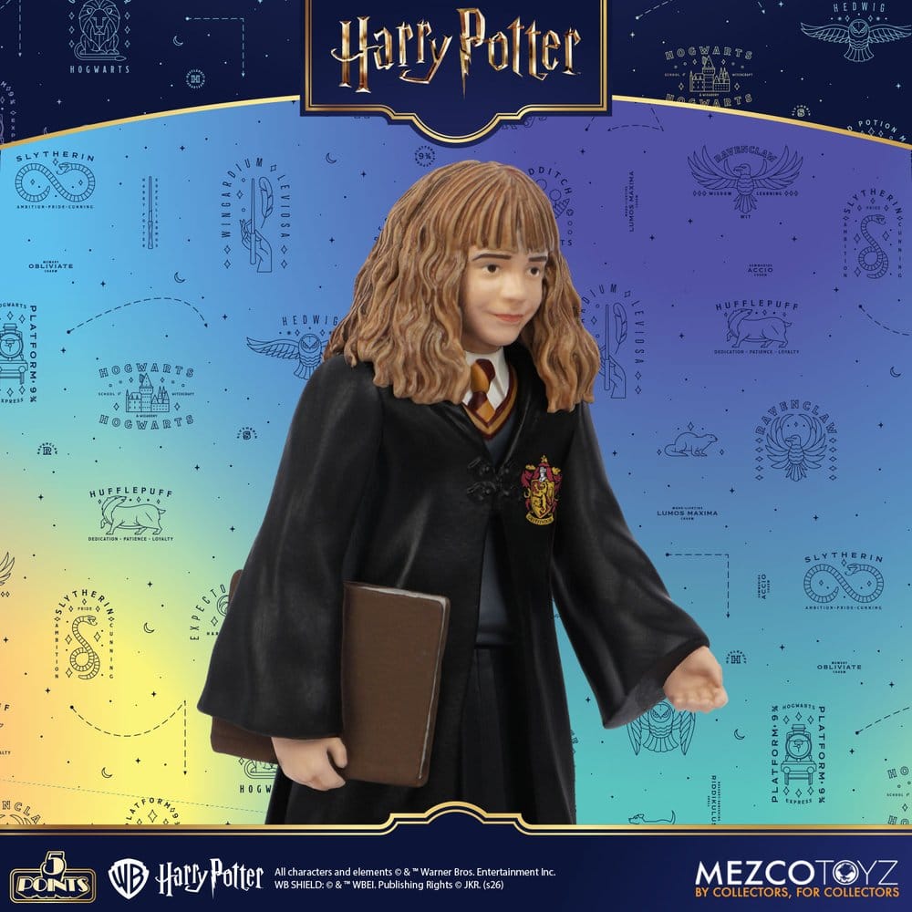 Figurines Harry Potter de 10 cm, assortiment de 4 figurines de la série 1, marque Mezco Toys, détails de personnages magiques