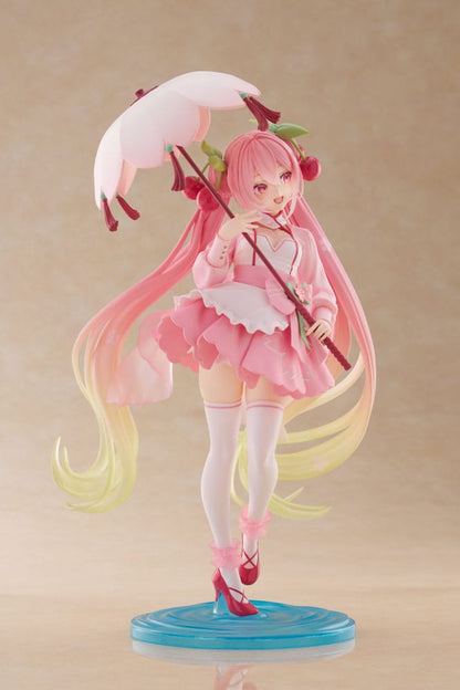Hatsune Miku AMP statuette Written  Newley Miku Sakura Dress Ver. 21 cm
