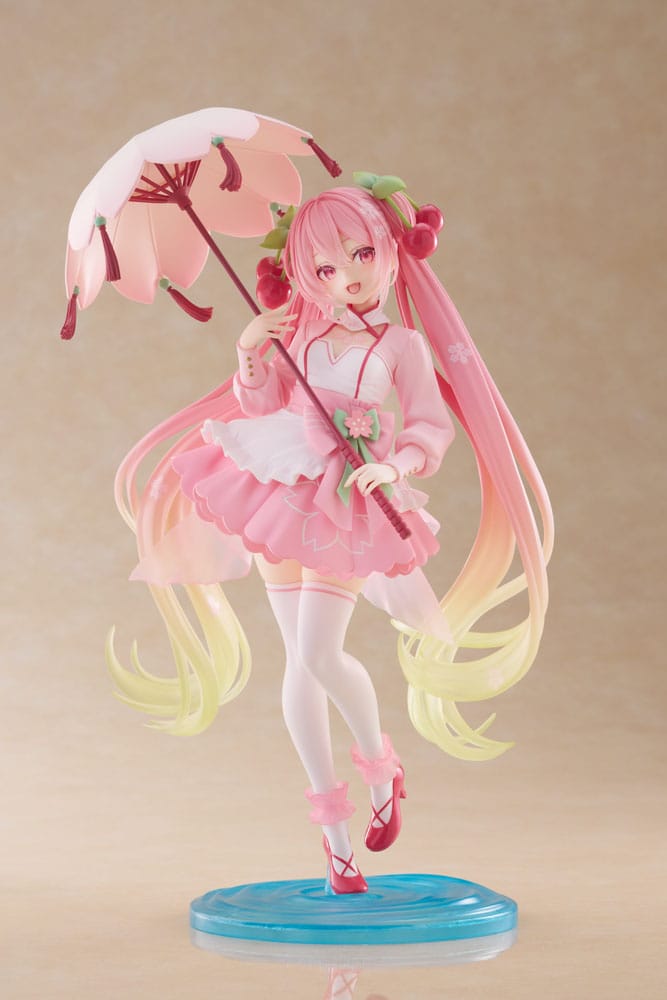 Hatsune Miku AMP statuette Written  Newley Miku Sakura Dress Ver. 21 cm