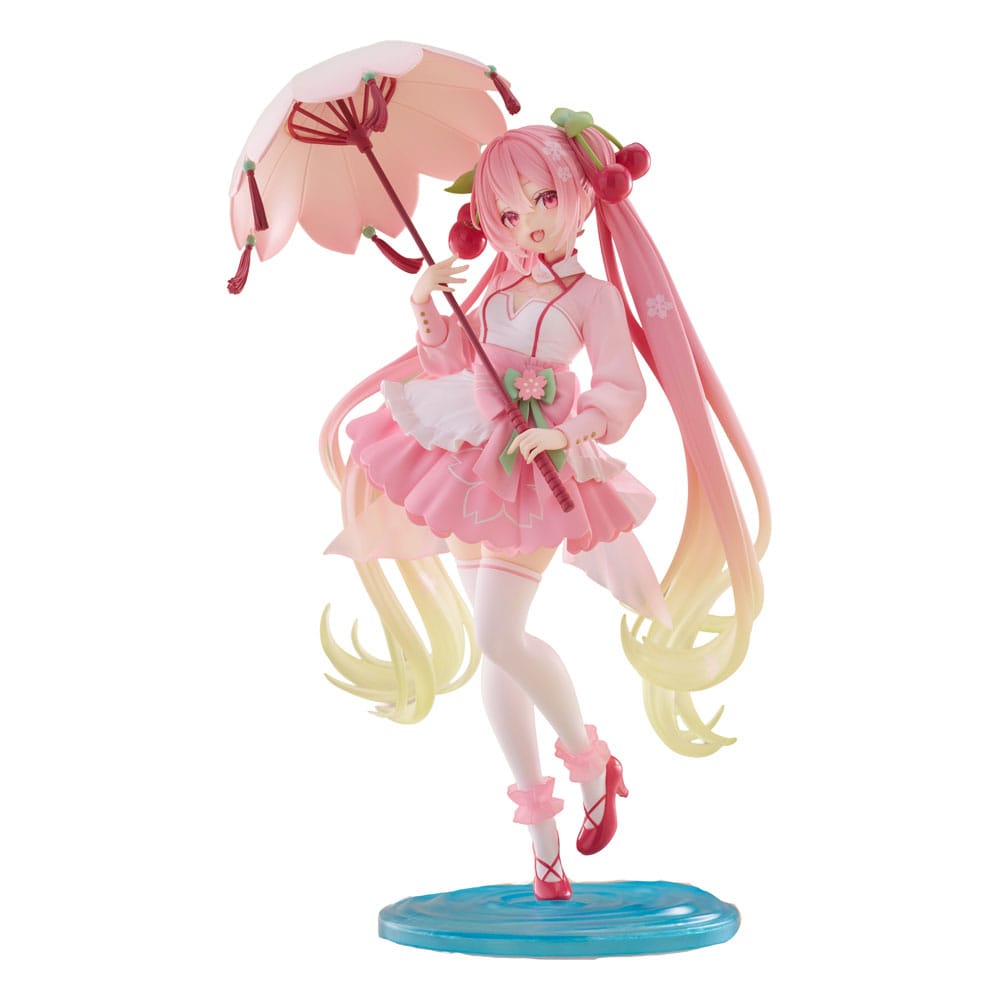 Hatsune Miku AMP statuette Written  Newley Miku Sakura Dress Ver. 21 cm
