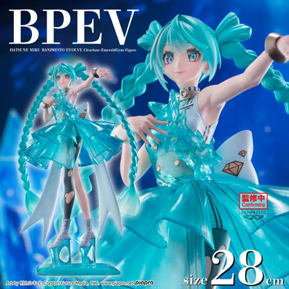 Hatsune Miku – ClearLuxe Figure Collection Emerald Gem – Figurine 28 cm