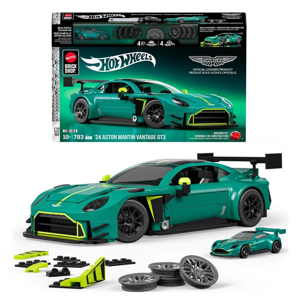 Hot Wheels Elite – Mattel Brick Shop ‘24 Aston Martin Vantage GT3 1/16