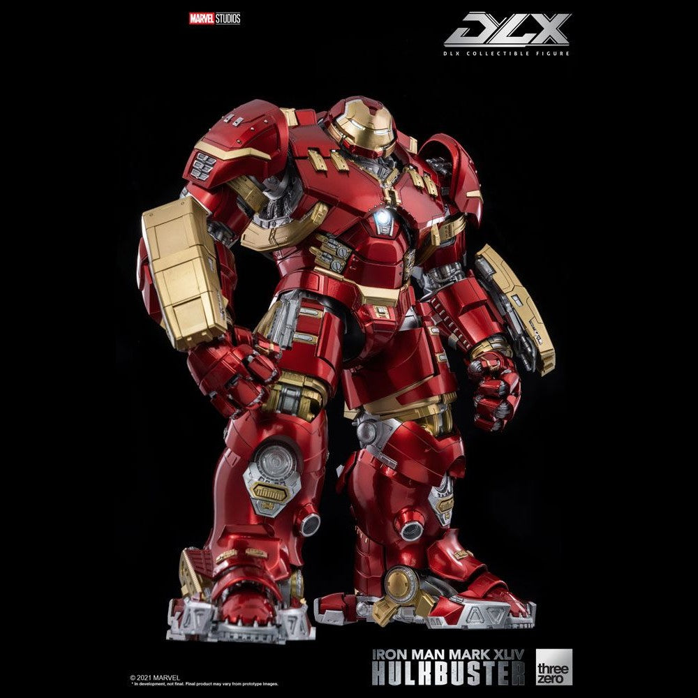 Figurine Marvel Iron Man Mark 44 Hulkbuster 30 cm, figurine Infinity Saga de Threezero, détails réalistes et articulation.