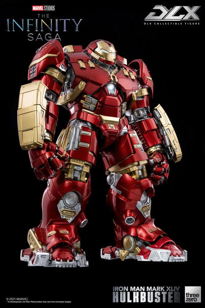 Figurine Marvel Iron Man Mark 44 Hulkbuster 30 cm, figurine Infinity Saga de Threezero, détails réalistes et articulation précise.