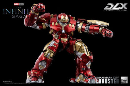Figurine Iron Man Mark 44 Hulkbuster Infinity Saga, 30 cm, modèle en plastique de la marque Threezero, vue en détail.