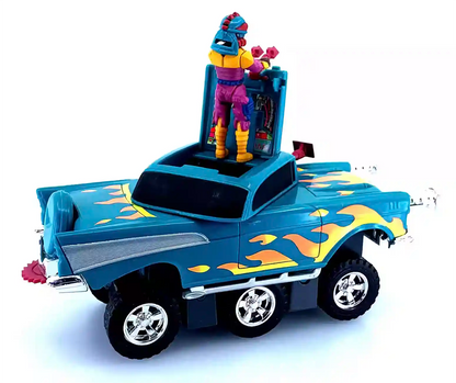 Figurine Hurricane de la série M.A.S.K. par The Loyal Subjects, véhicule vintage avec détails colorés et design emblématique.