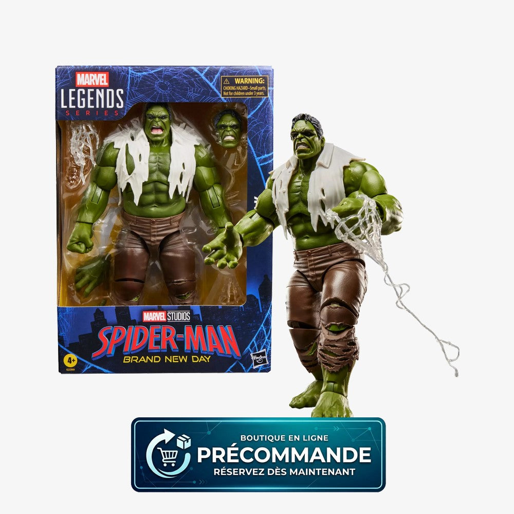 Figurine articulée Marvel Legends Spider-Man (New Day / Hulk) de 15cm, personnage de la série Marvel, par Hasbro