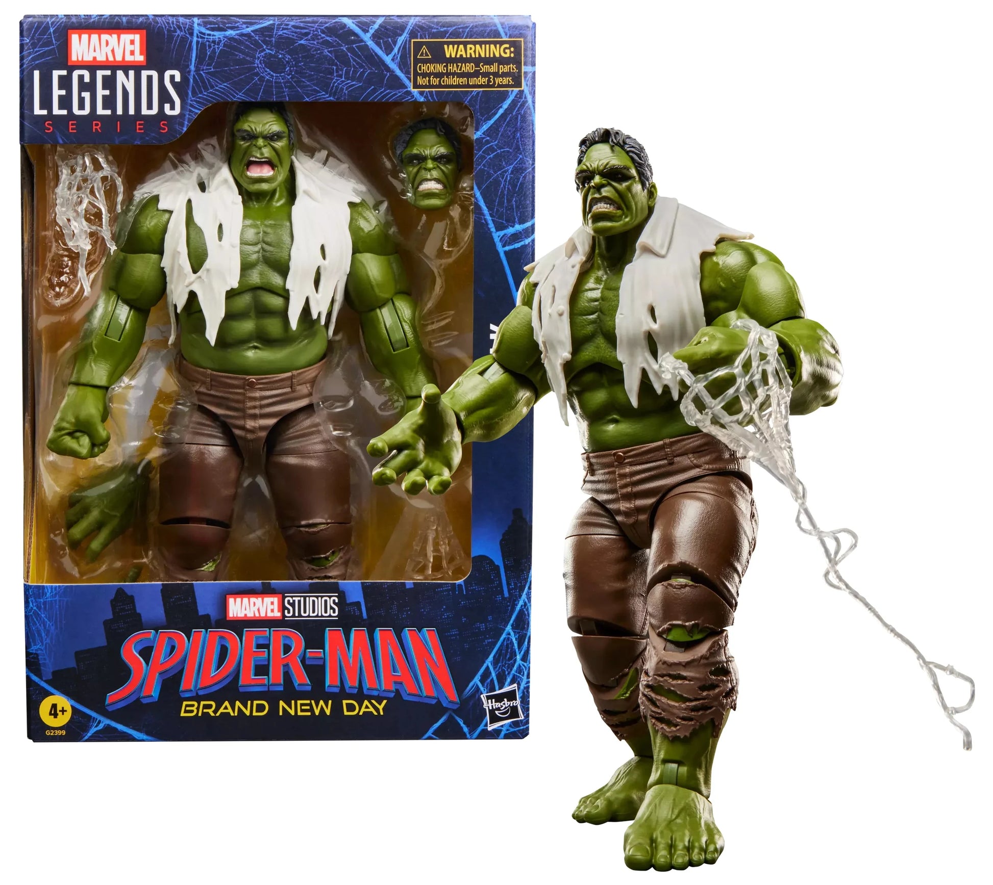 Figurine articulée Marvel Legends Spider-Man et Hulk de 15 cm, personnages de la série Hasbro, pose dynamique et détails précis