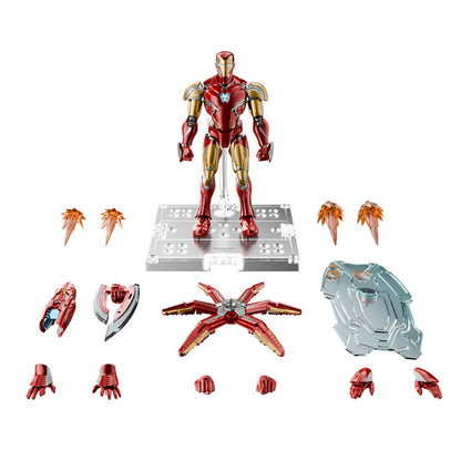 Figure modèle Iron Man MK85 Blokees Champion Class, figurine éclairante en édition Light Up, détail précis et pose dynamique.