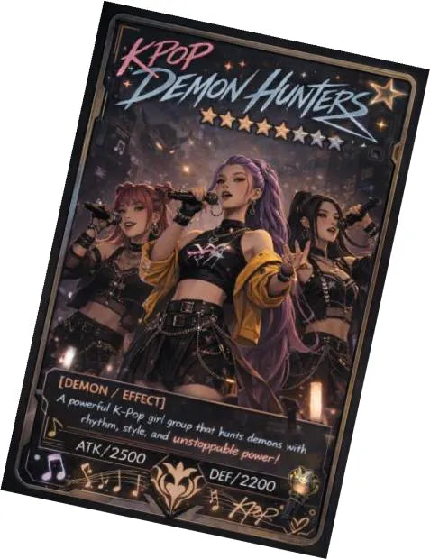 Boîte de 20 boosters du jeu de cartes Kayou K-Pop Demon Hunters – Édition Classique, affichage de la boîte avec cartes visibles