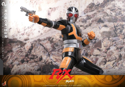 Figurine Kamen Rider Black RX RoboRider de 31 cm de Hot Toys, figurine détaillée du héros avec armure noire et éléments mécaniques