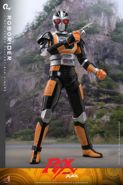Figurine Kamen Rider Black RX RoboRider de 31 cm de Hot Toys, détail précis et pose dynamique, collection de figurines de héros japonais